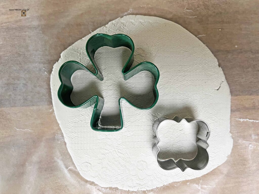 air-clay shamrock charm DIY for St. Patrick's Day