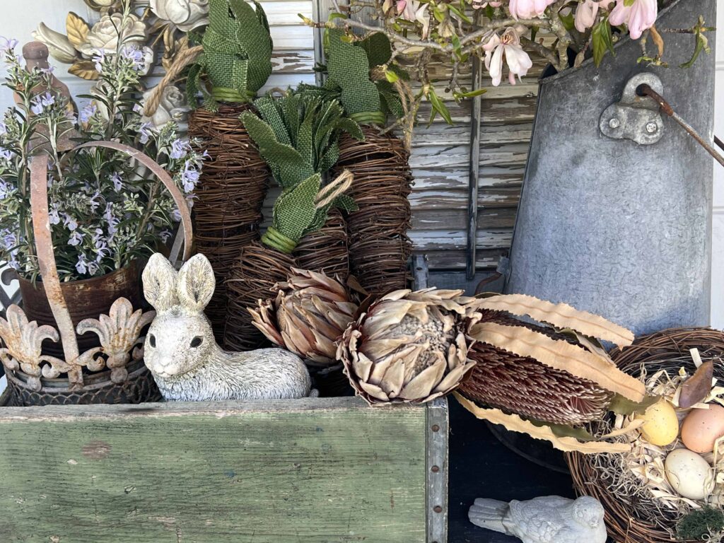 spring has sprung! inspired outdoor decor vignette