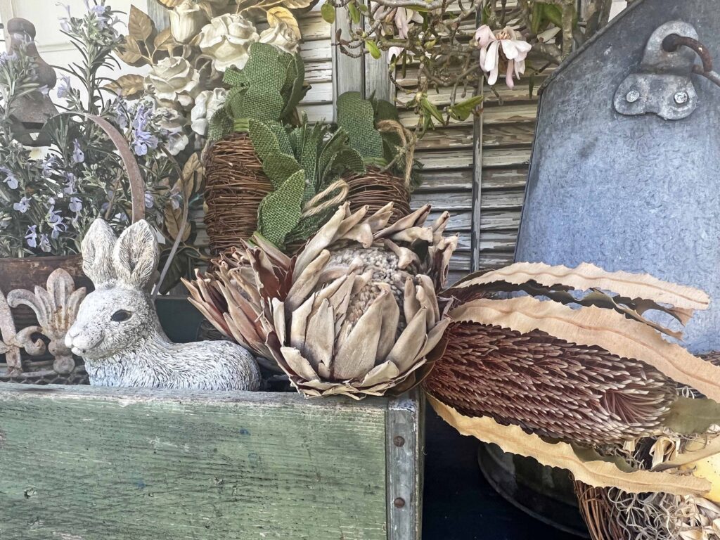 spring has sprung! inspired outdoor decor vignette