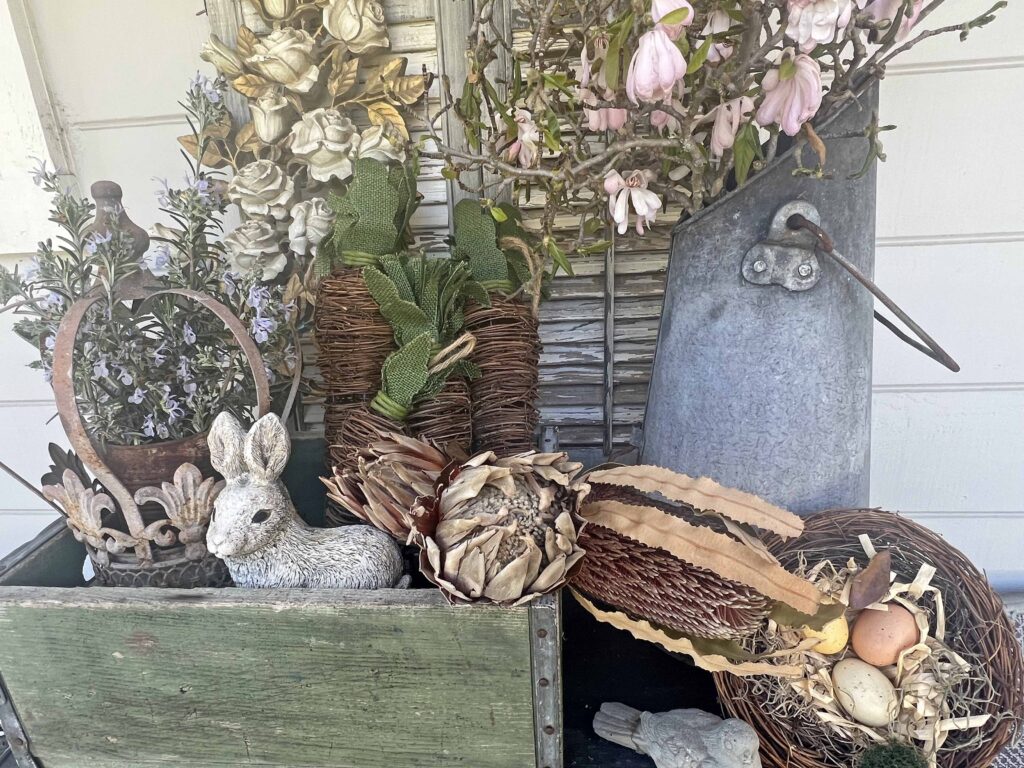 spring has sprung! inspired outdoor decor vignette