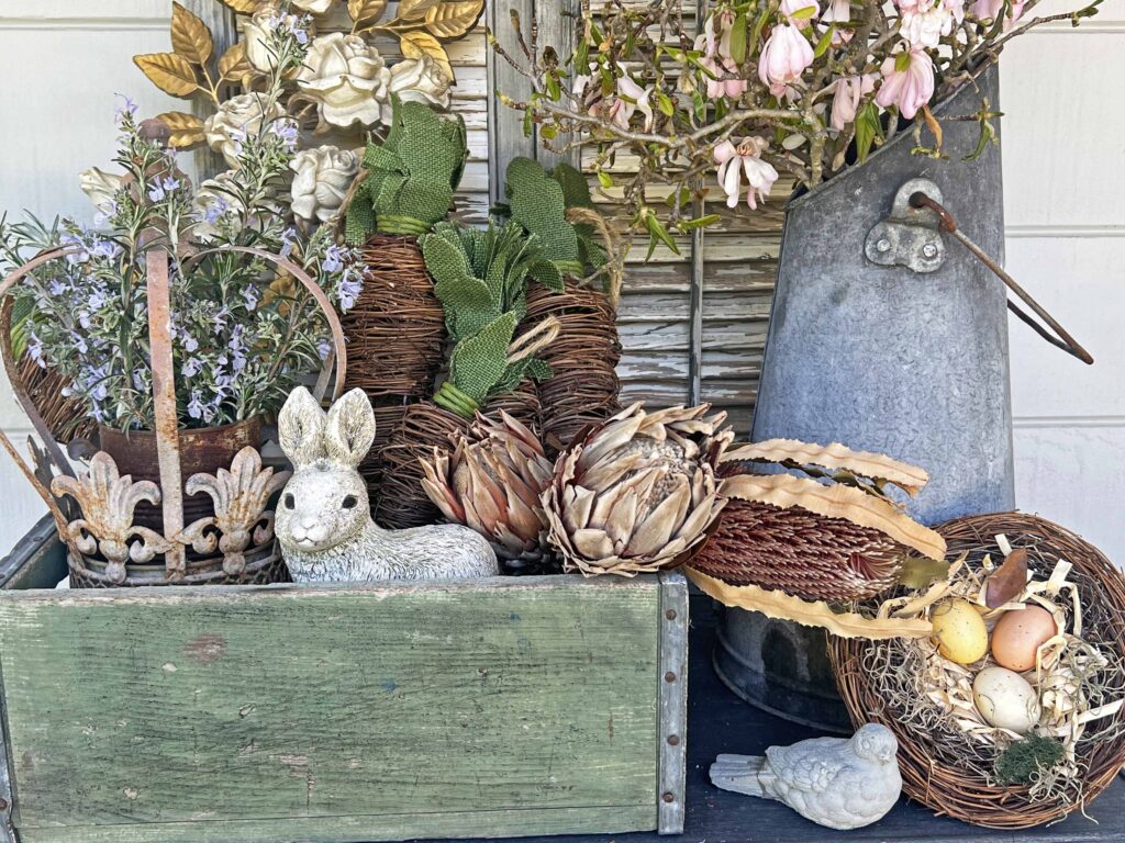 spring has sprung! inspired outdoor decor vignette