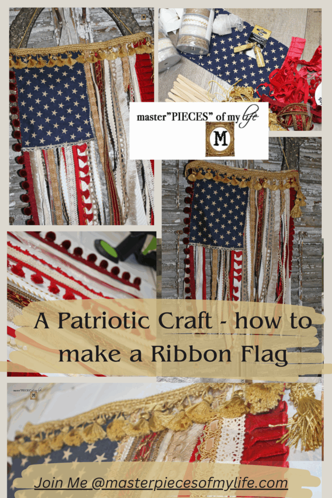 patriotic ribbon flag