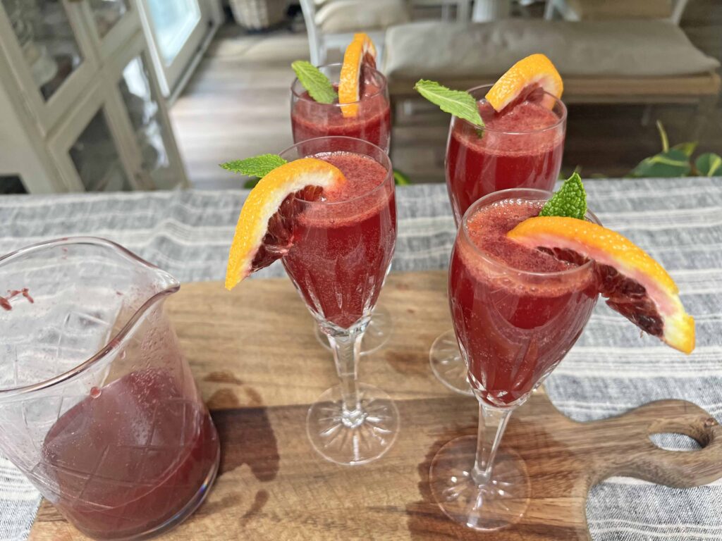 fresh blood orange mimosa recipe