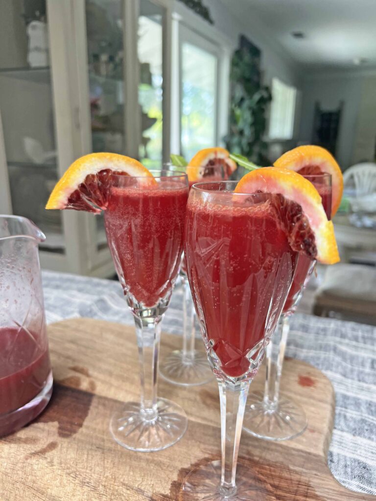 fresh blood orange mimosa recipe