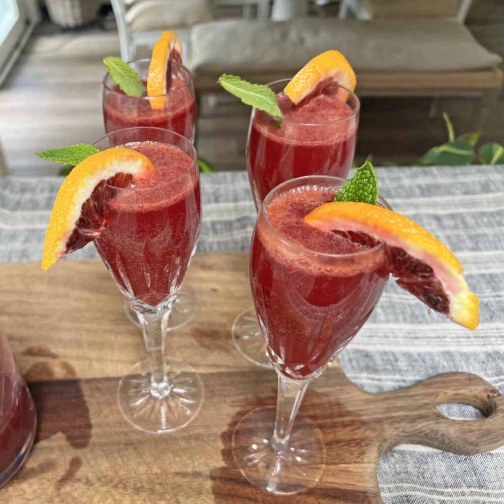 fresh blood orange mimosa recipe