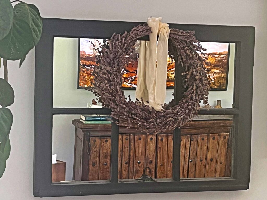 vintage window mirror update