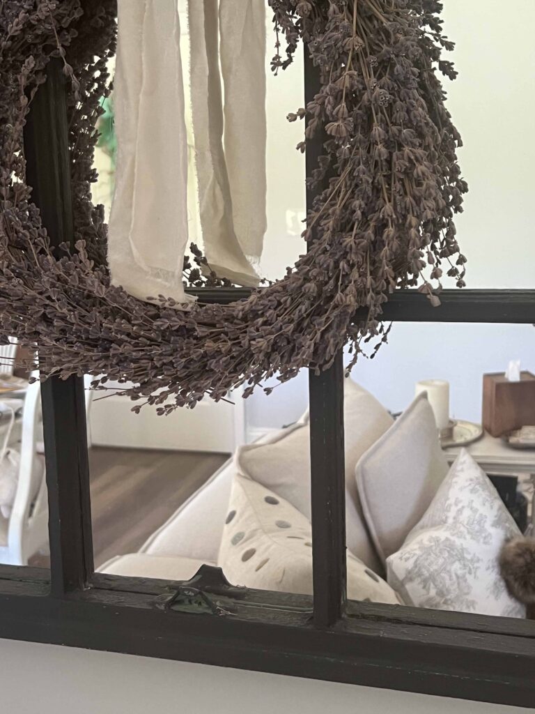 vintage window mirror update