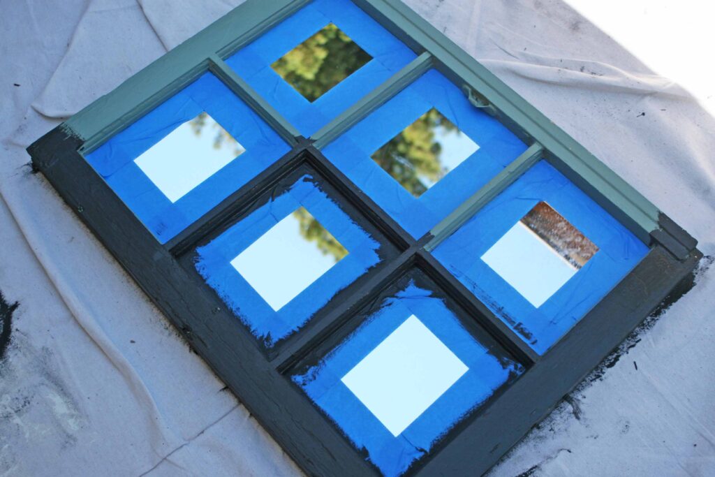 vintage window mirror update