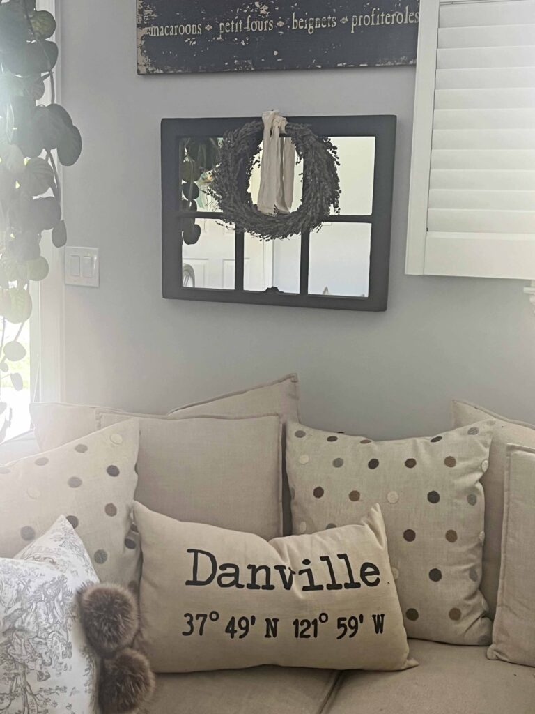 vintage window mirror update