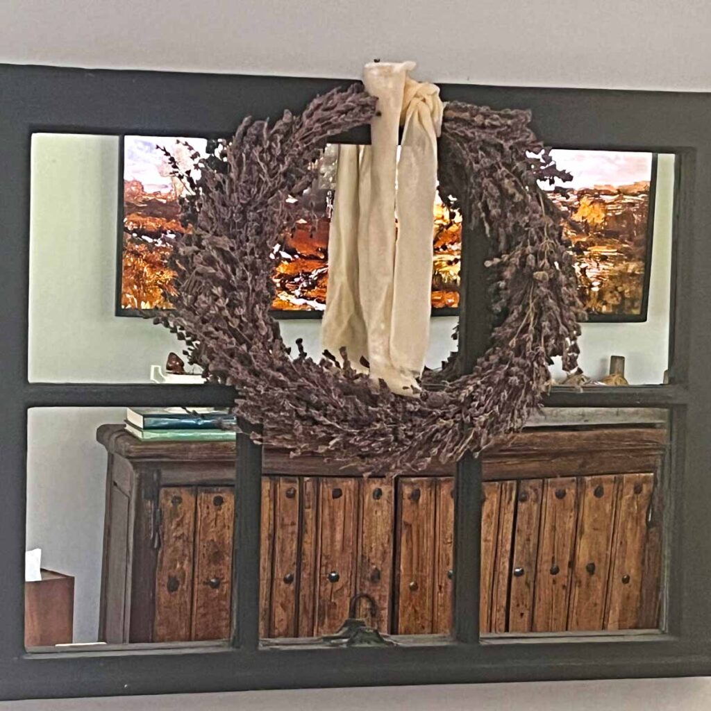 vintage window mirror update
