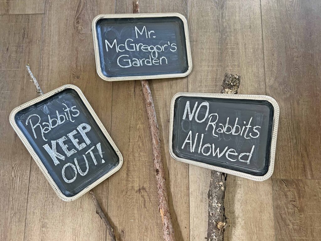 Mr. McGregor garden signs