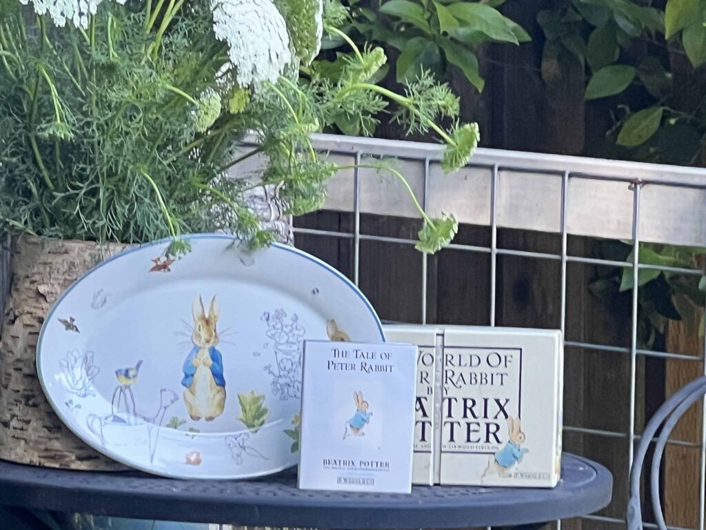 Peter Rabbit garden vignette