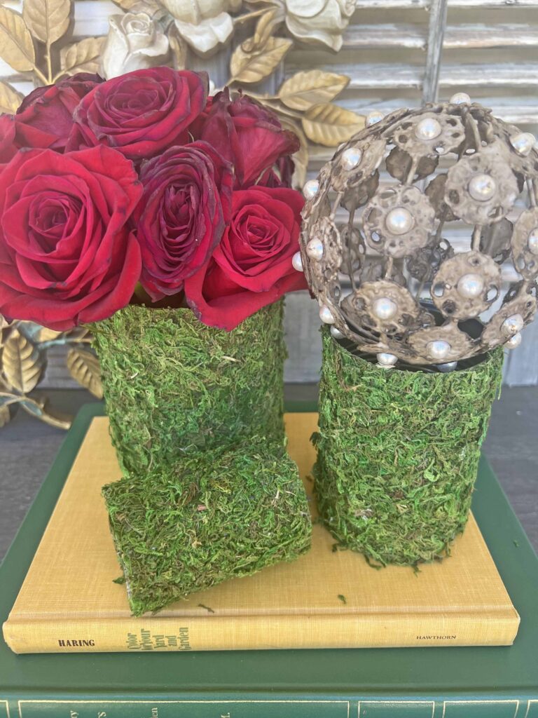 DIY moss containers from tin cans