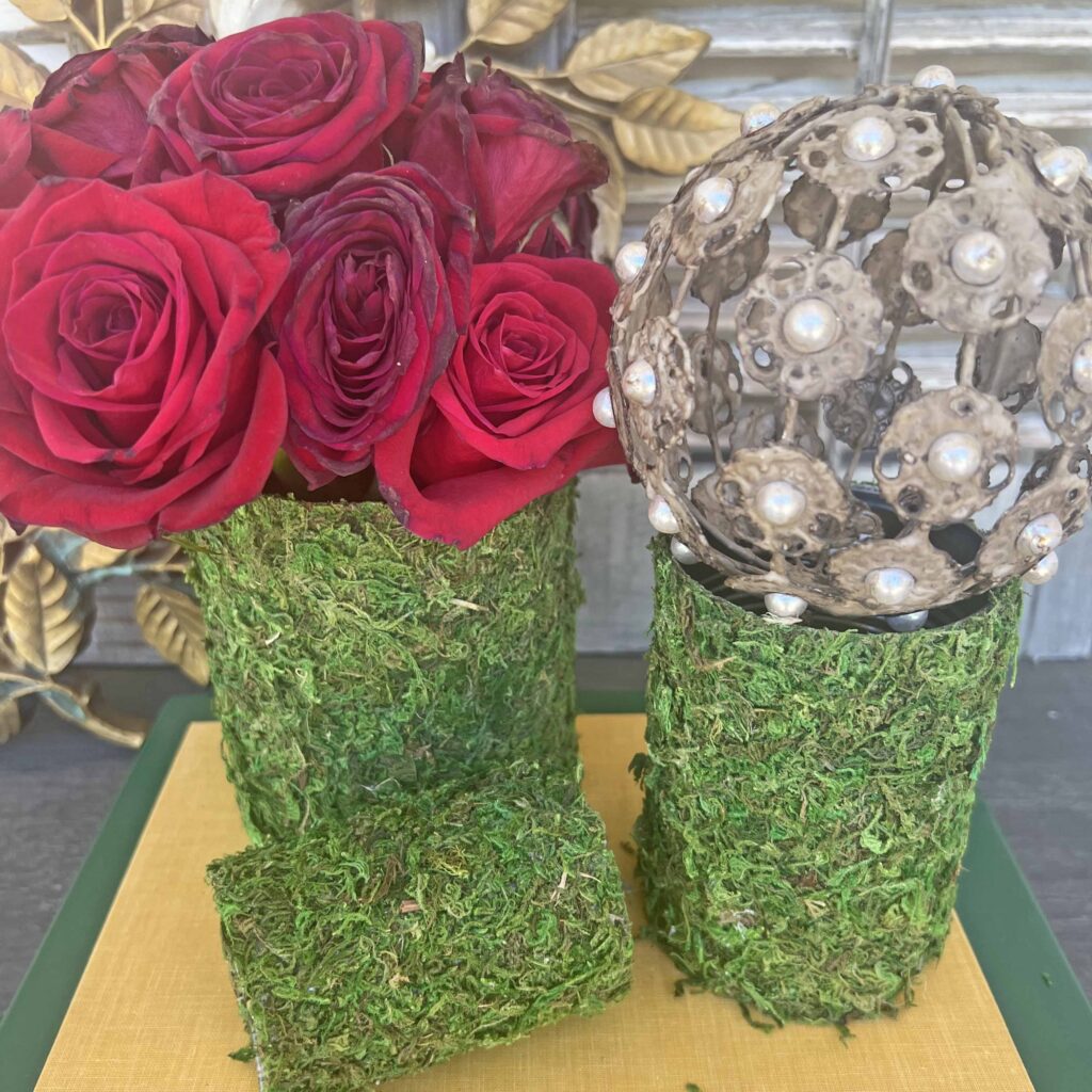 DIY moss containers from tin cans