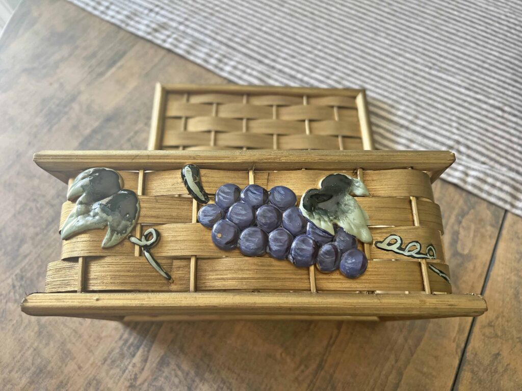 thrifted basket seed box DIY