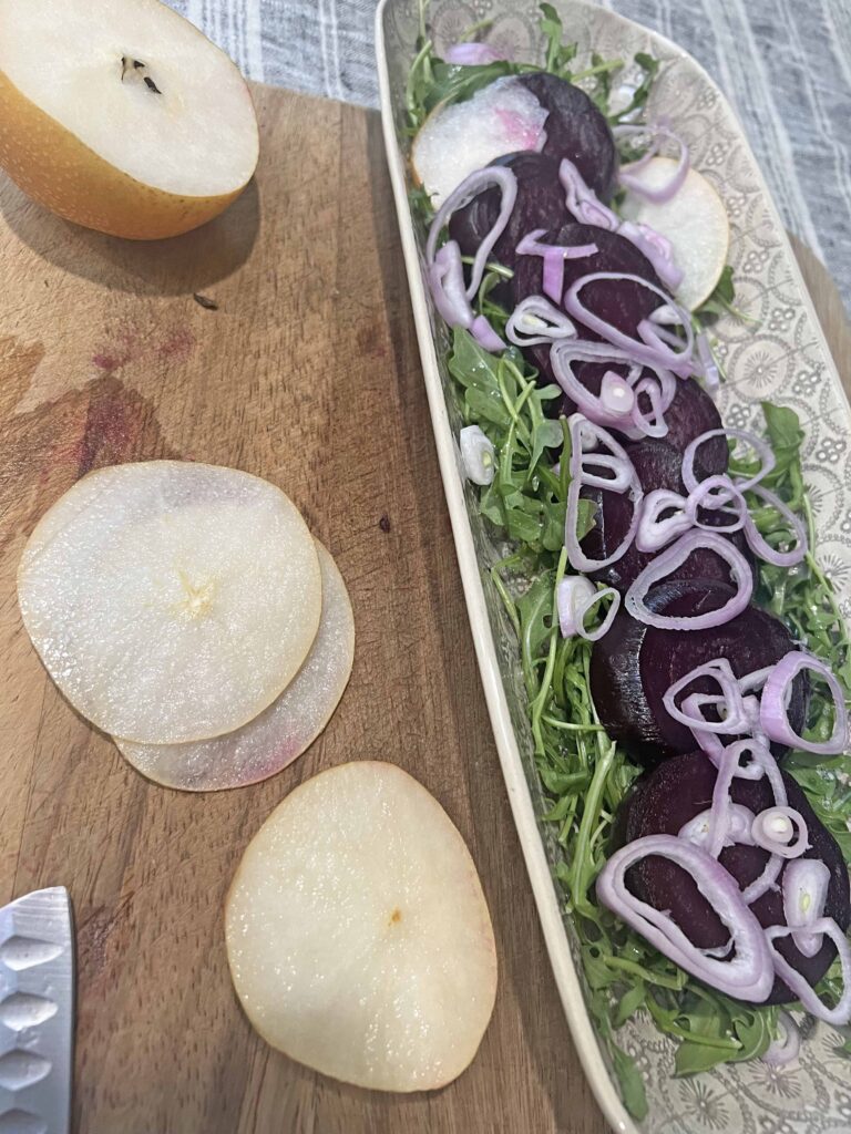 beet salad feta pear