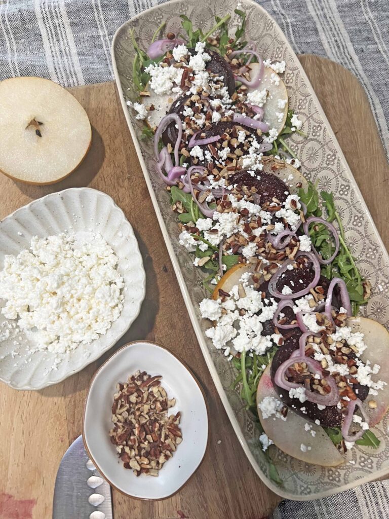beet salad feta pear