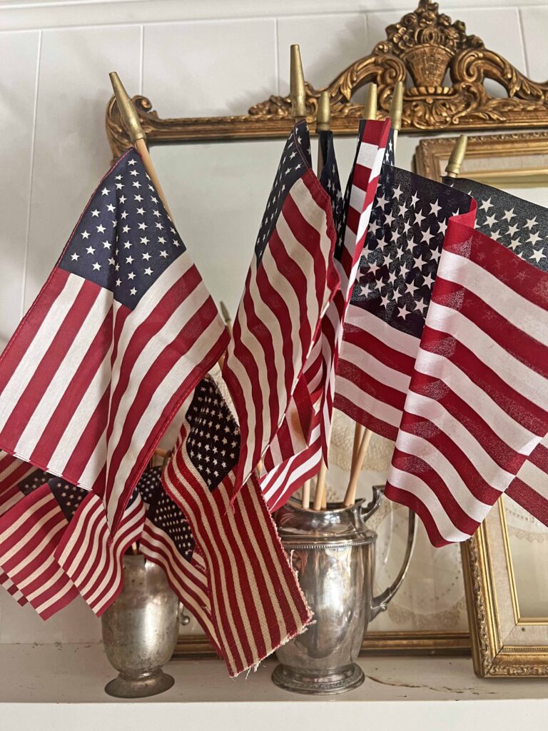 stylish thrifted patriotic decor