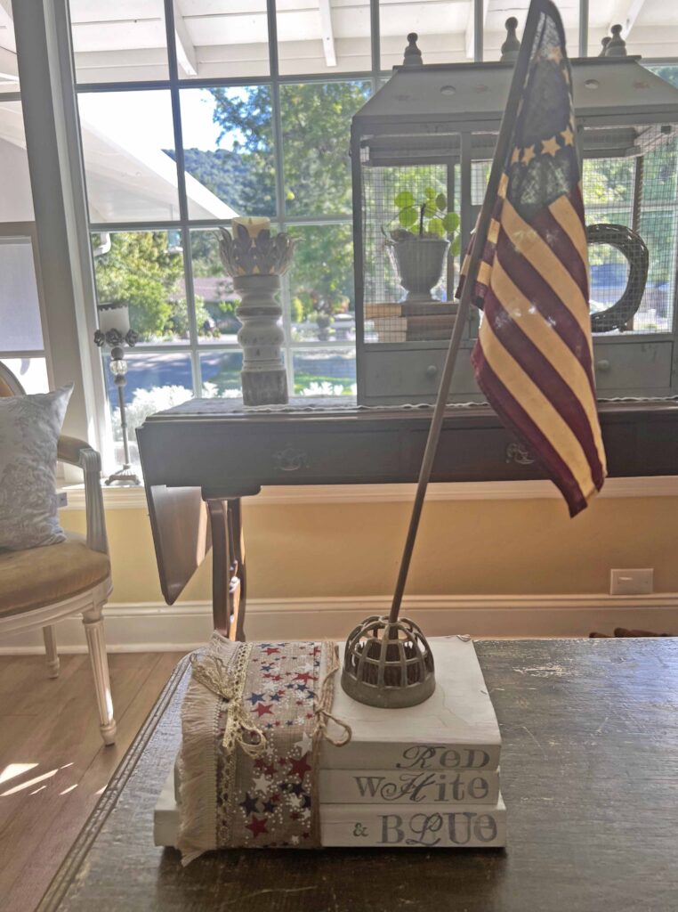 stylish thrifted patriotic decor
