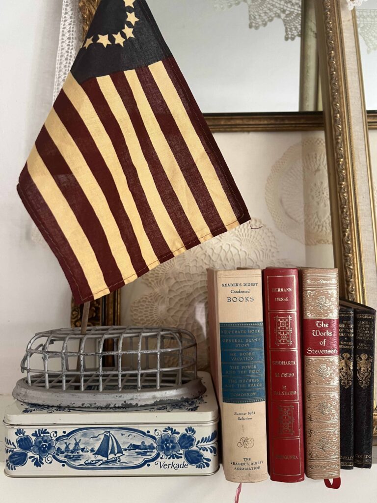 stylish thrifted patriotic decor