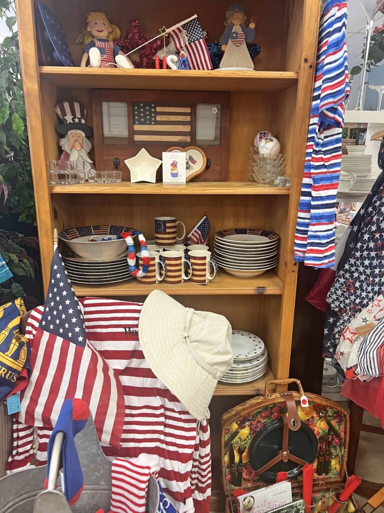 stylish thrifted patriotic decor