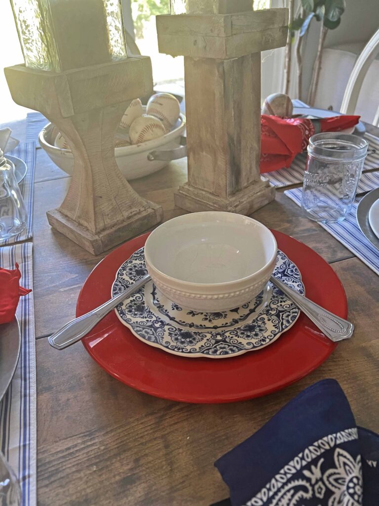 stylish thrifted patriotic decor