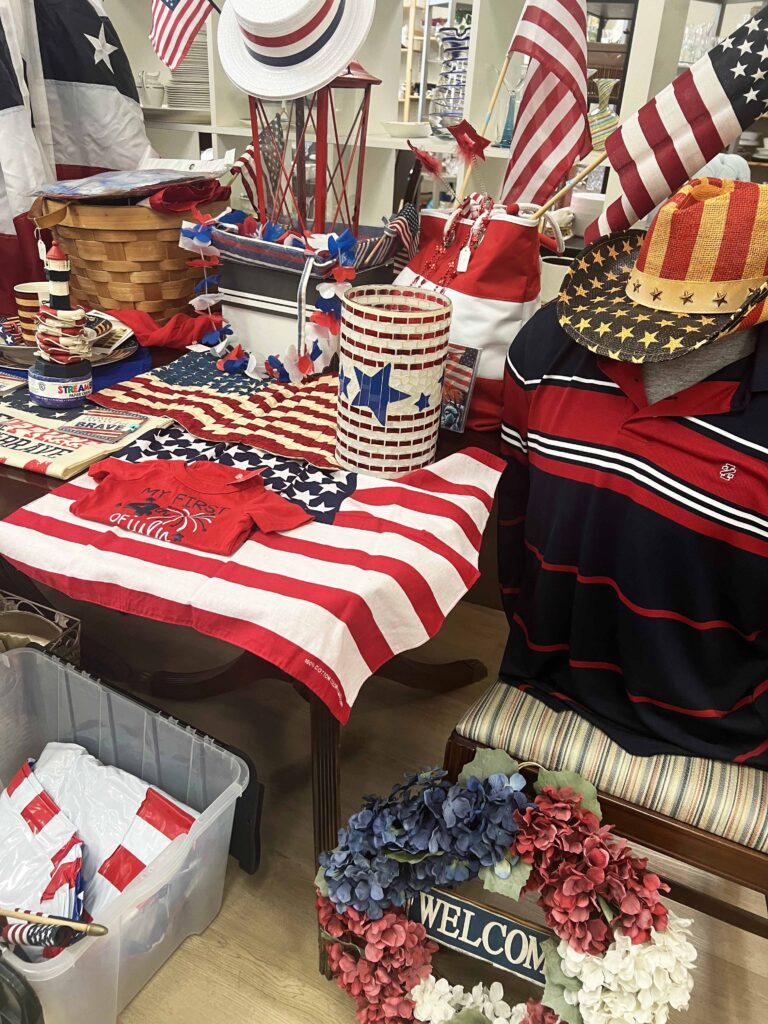 stylish thrifted patriotic decor
