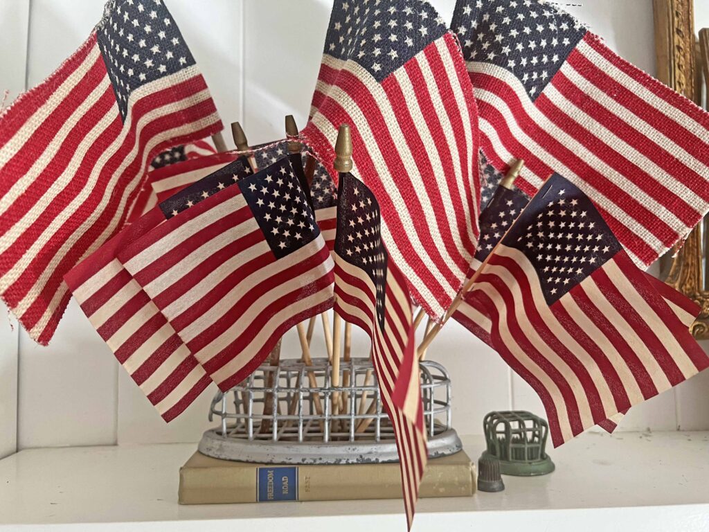 stylish thrifted patriotic decor