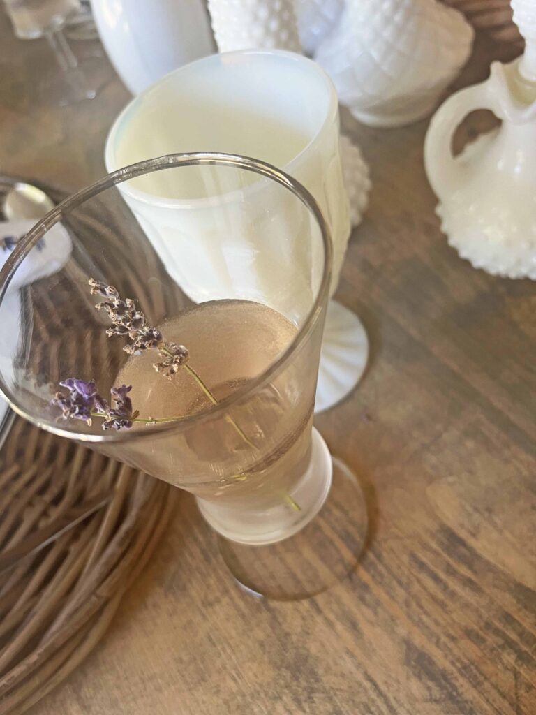 rustic lavender table