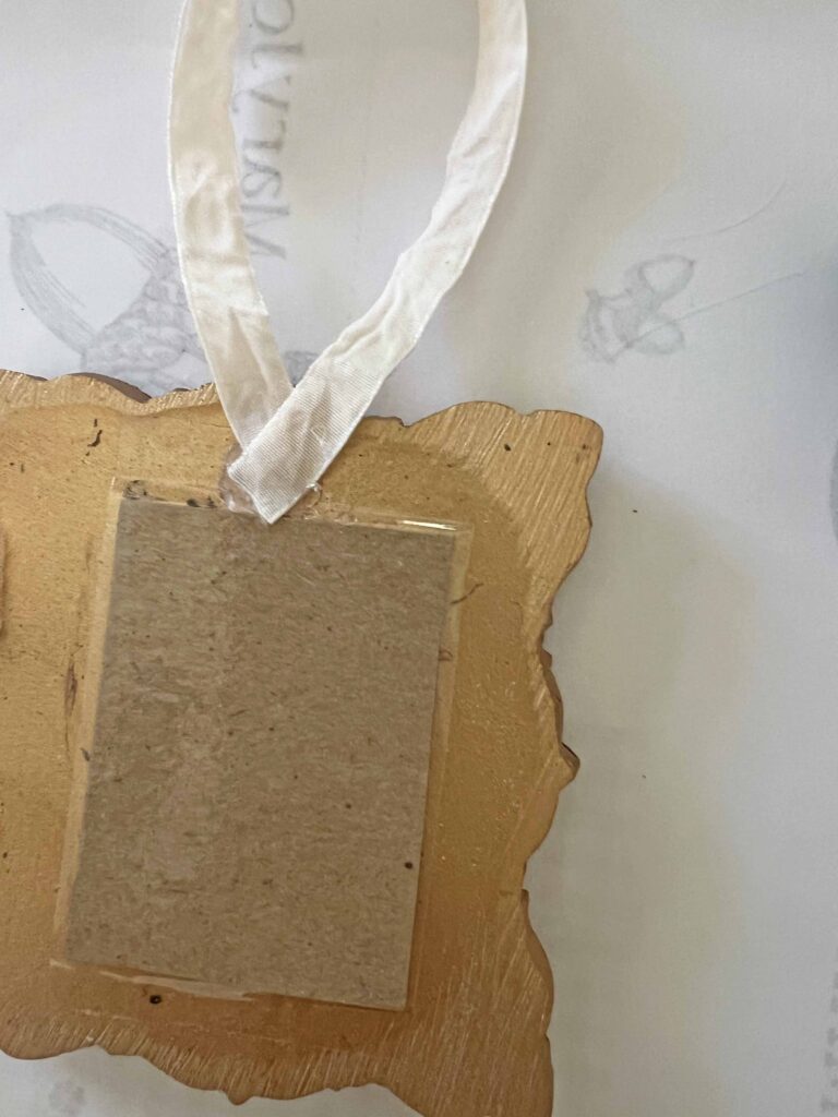 vintage sheet music frame Christmas ornaments DIY