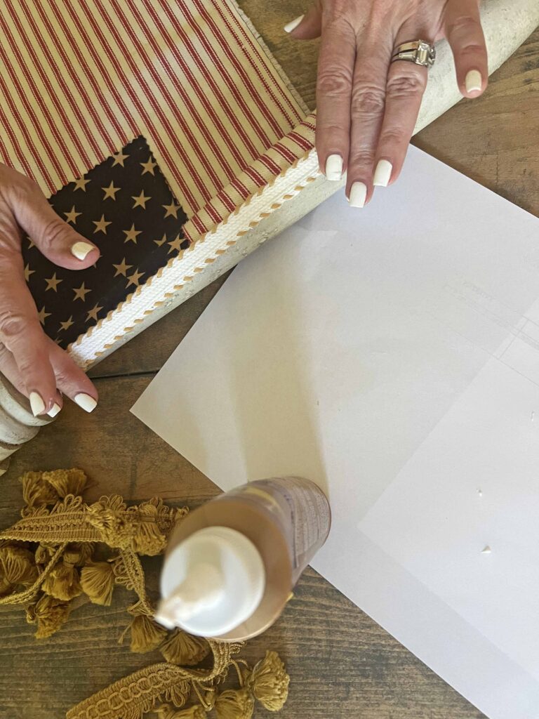 vintage spindle flag DIY