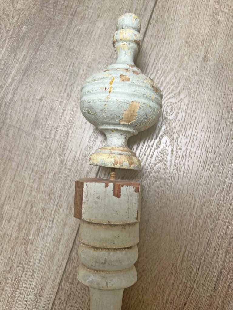 vintage spindle flag DIY