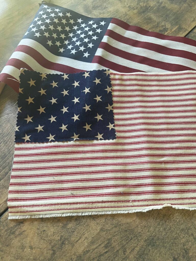 vintage spindle flag DIY