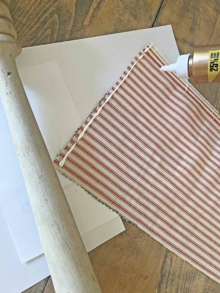 vintage spindle flag DIY