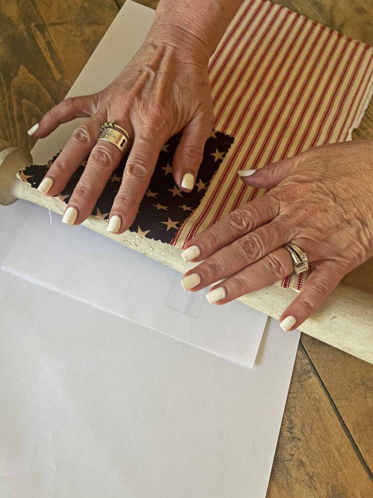 vintage spindle flag DIY