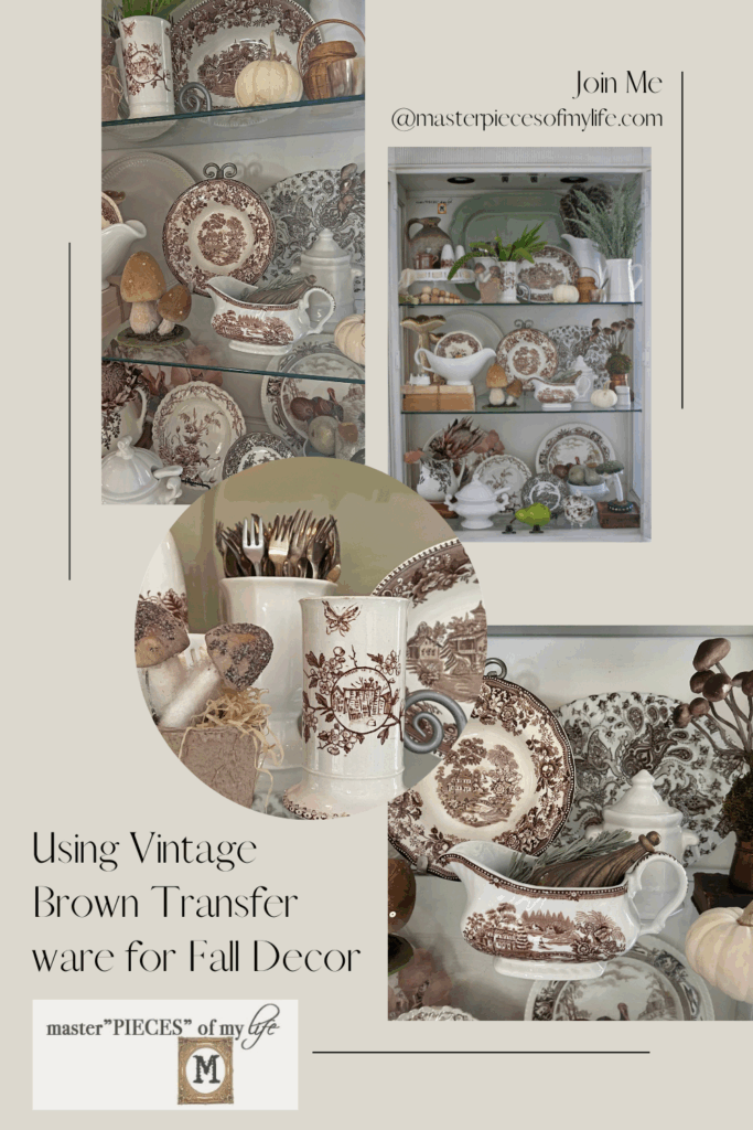 Brown transferware Fall Decor Pinterest