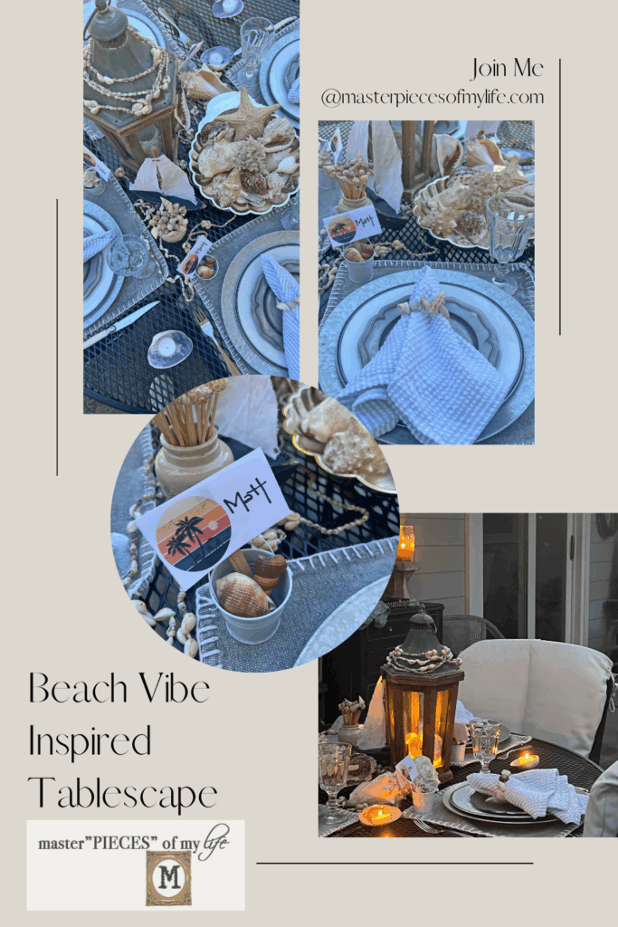 Beach inspired tablescape Pinterest