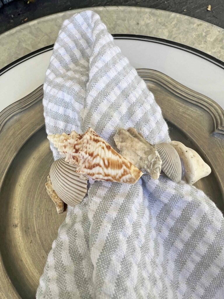 sea shell napkin ring DIY
