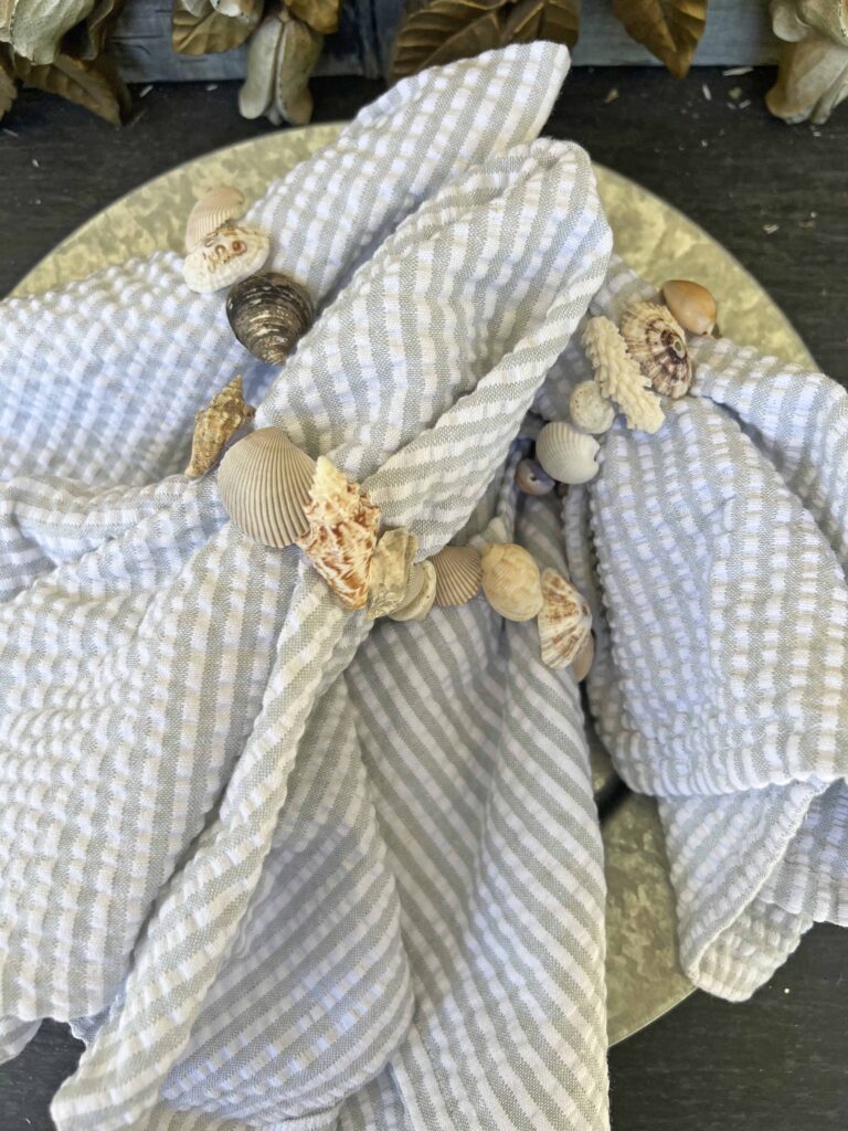 sea shell napkin ring DIY