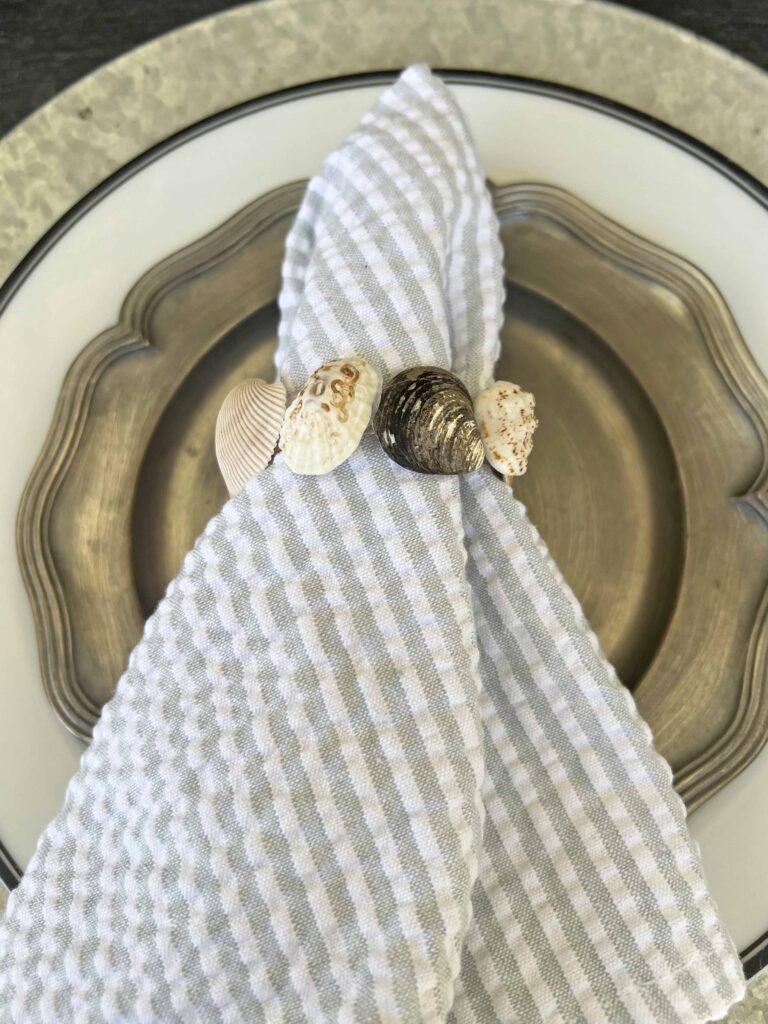 sea shell napkin ring DIY