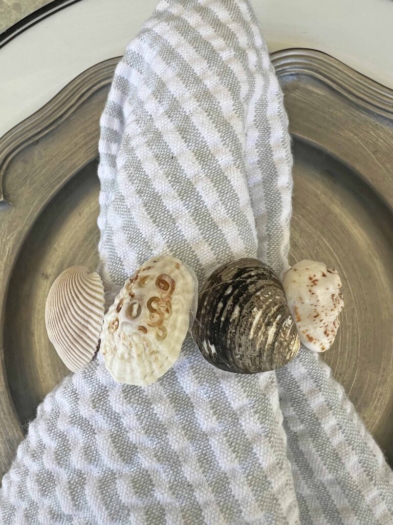 sea shell napkin ring DIY