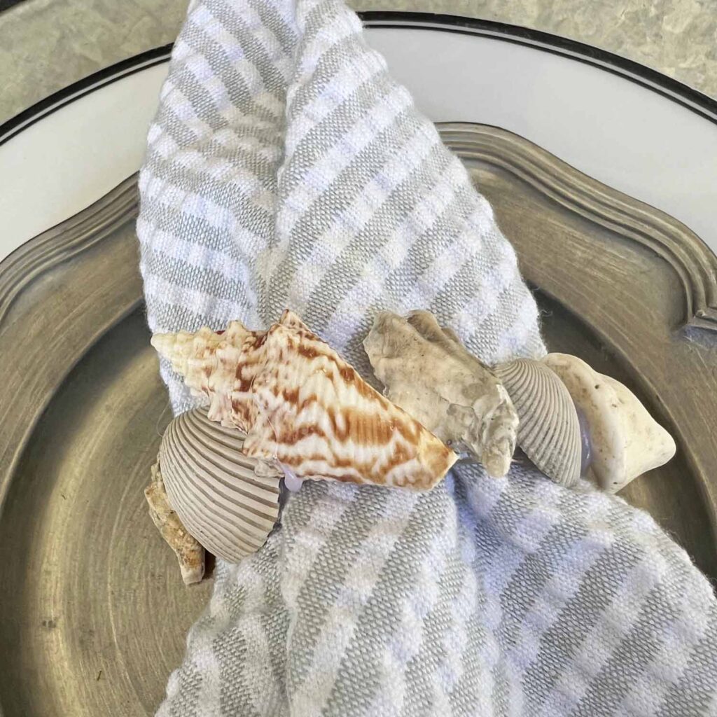 sea shell napkin ring DIY