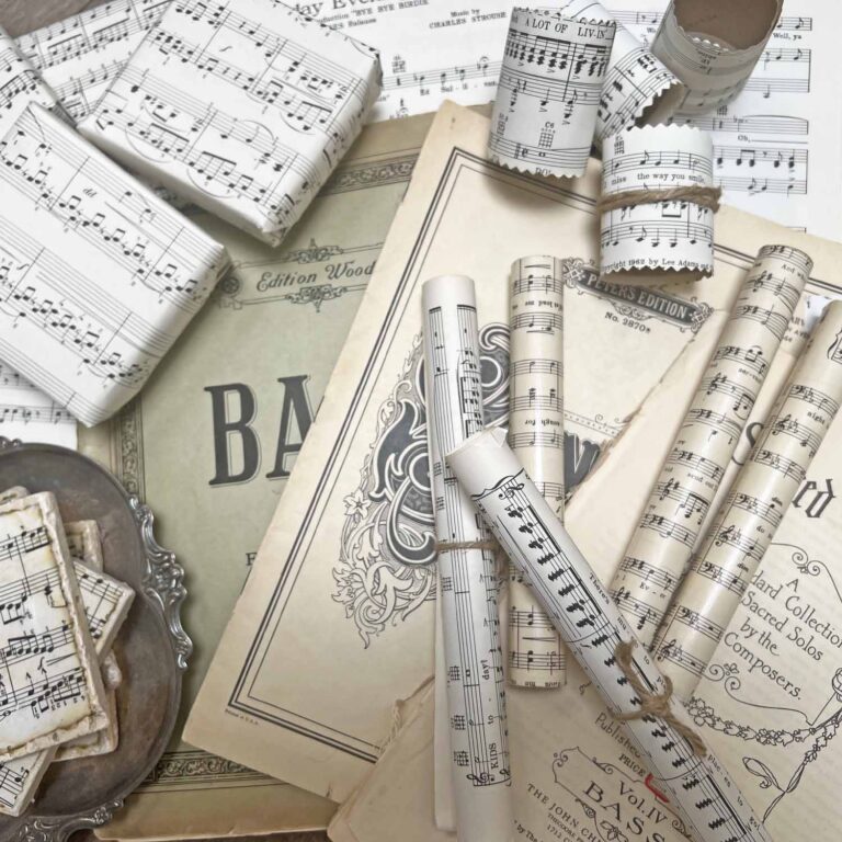Using Thrifted Vintage Sheet Music in your Home Decor