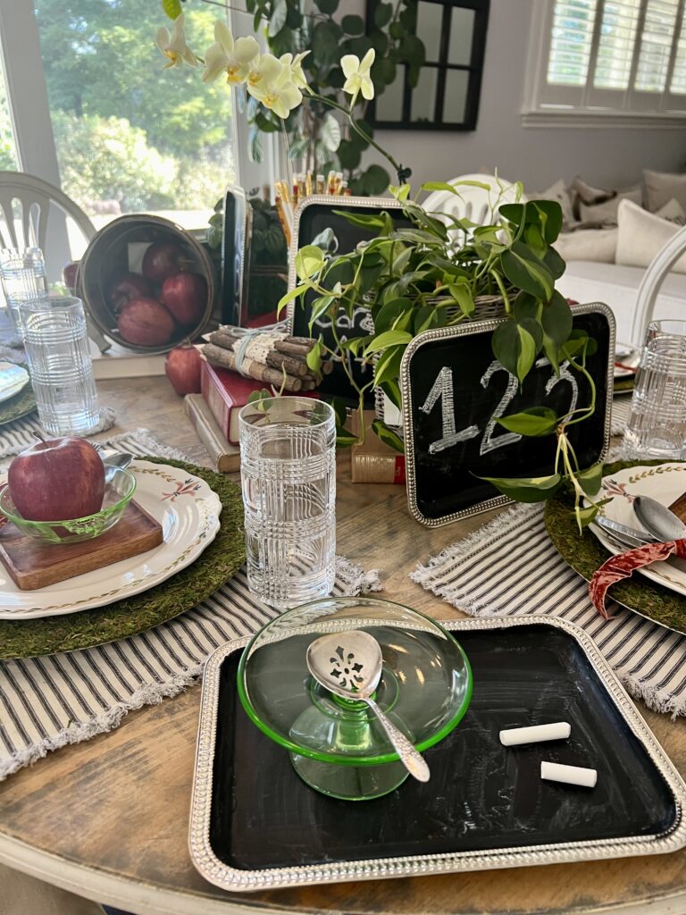 back to school tablescape