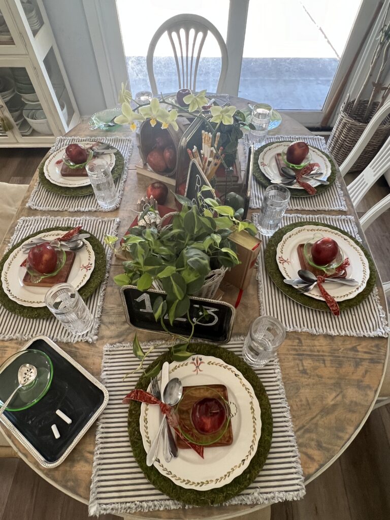 back to school tablescape