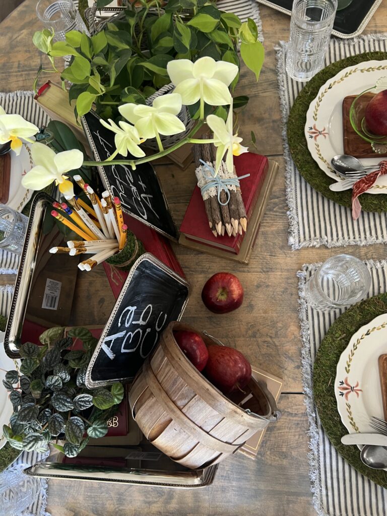 back to school tablescape