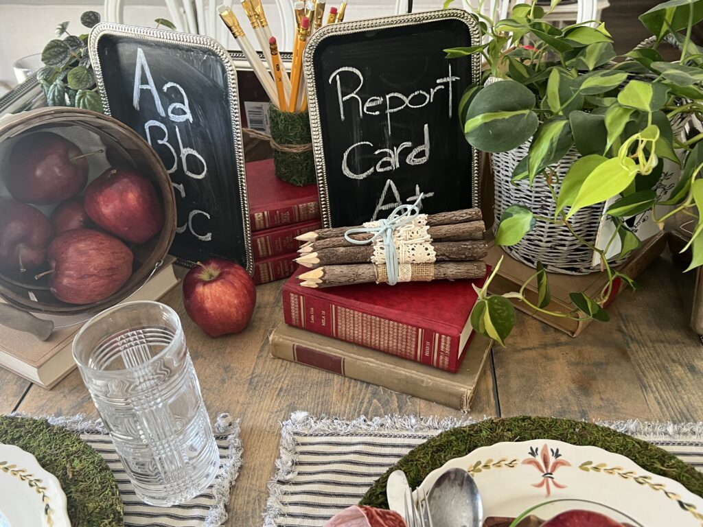 back to school tablescape