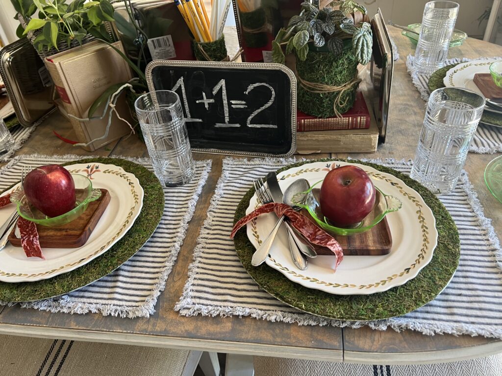 back to school tablescape