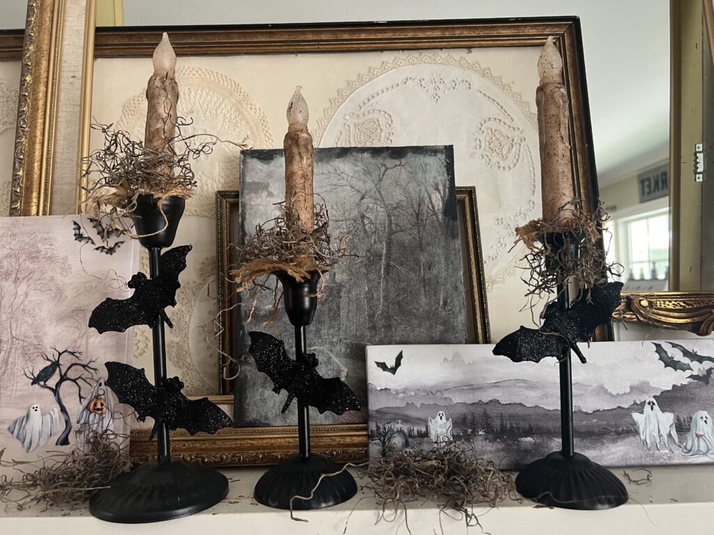 bat candelabra DIY