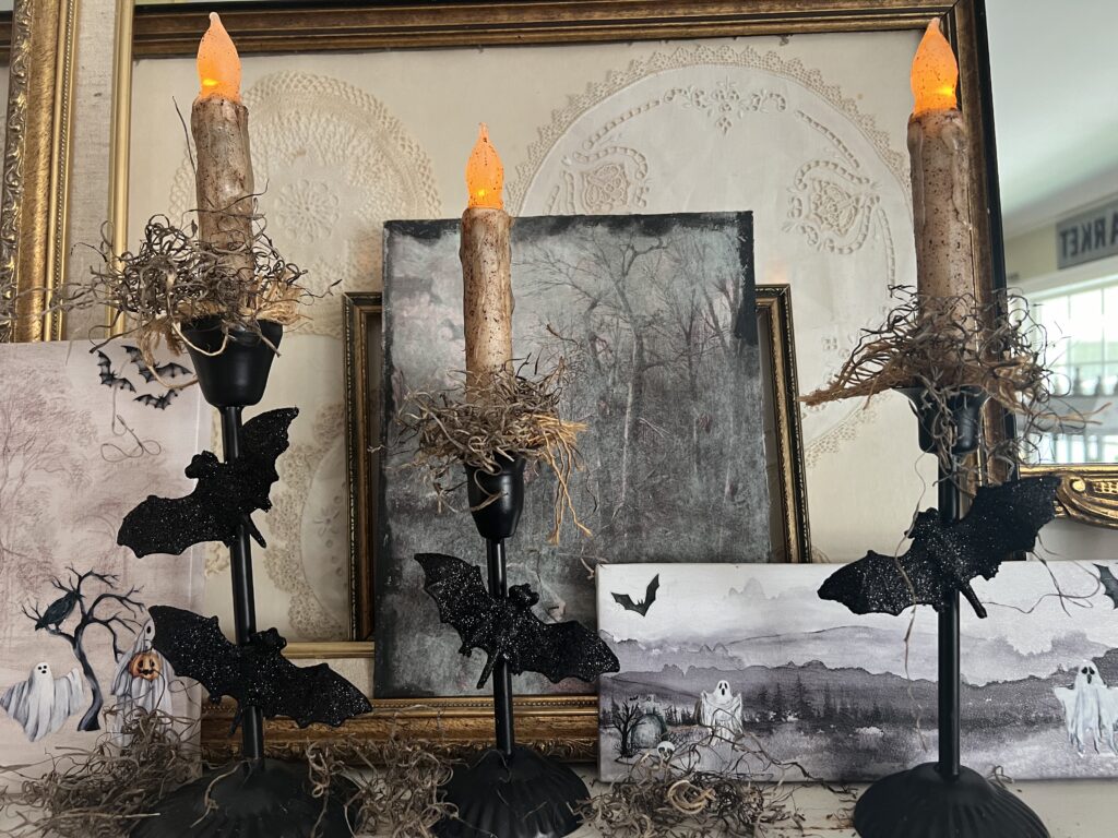 bat candelabra DIY